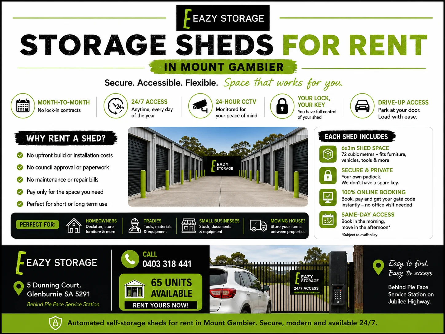 Storage sheds for rent