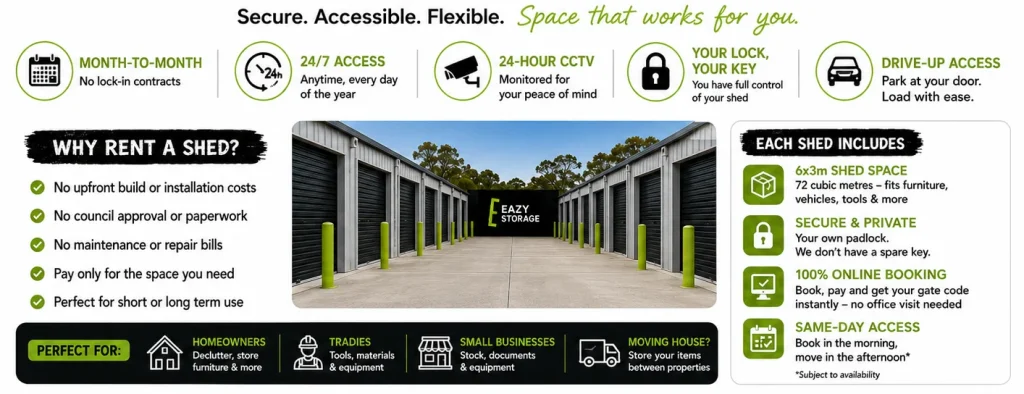 storage sheds for rent
